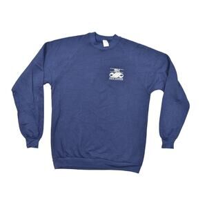 Vintage Jerzees Blue Cotton Pullover Sweatshirt Men XL USA Made